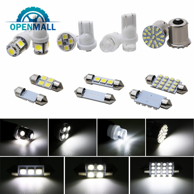 Set 14 đèn LED 115/T10/31MM/36mm gắn biển số xe hơi