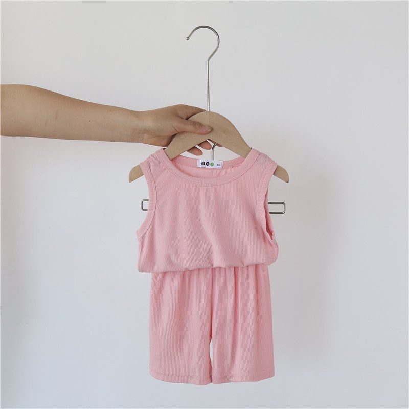 HAPPY BABY Bộ Cộc Tay, Ba Lỗ Thun Gân HappyBaby Cho Bé Trai Bé Gái