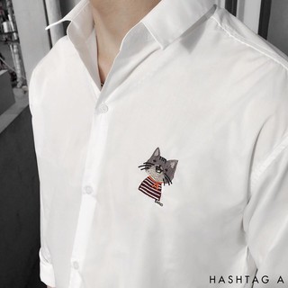 ÁO SƠ MI THÊU MÈO