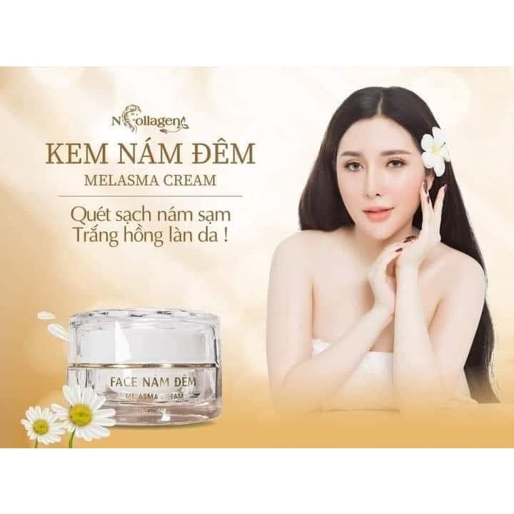 Kem Face Nám Đêm N.COLLAGEN - Dưỡng trắng da, cấp ẩm, mờ nếp nhăn, mụn, nám, tàn nhang