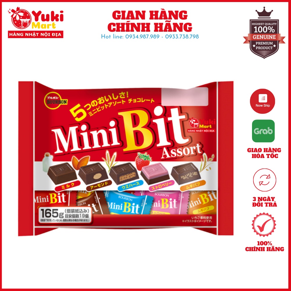 Socola Mini Bit mix vị hỗn hợp 165g nội địa Nhật Bản