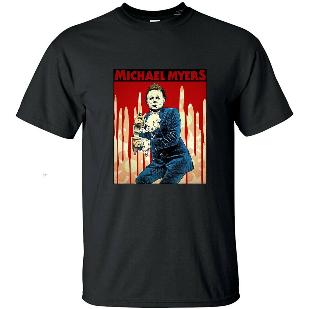Pritned Funny Michael Myers Dancing Michael Jackson Gentleman Áo thun thông thường