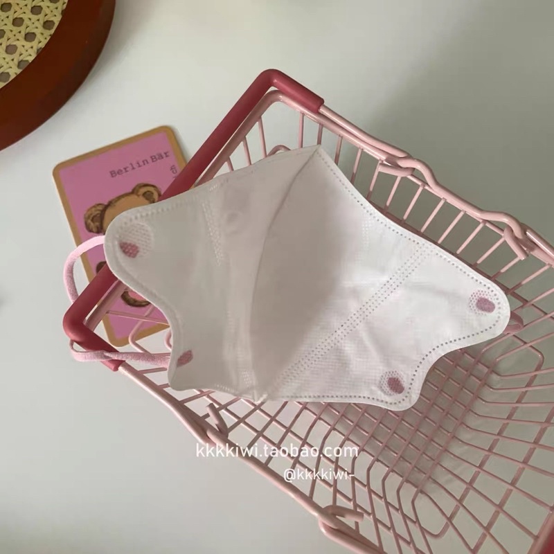 Set khẩu trang gấu dâu LOSTO - Khẩu trang 3D in hình gấu hồng dễ thương