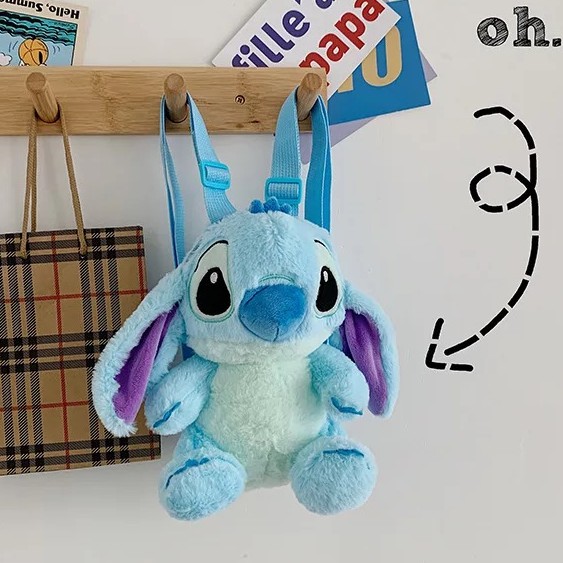 Ba lô hình thú nhồi bông hoạt hình Stitch đáng yêu thời trang hàn quốc 2021