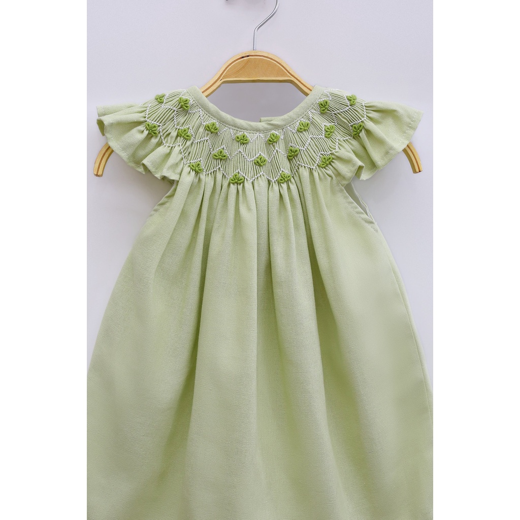 ĐẦM SMOCK ĐÔI MẸ VÀ BÉ XANH BƠ
