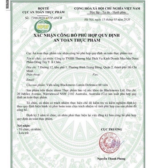 Viên uống bổ mắt Blackmores Lutein Defence của Úc, 60 viên