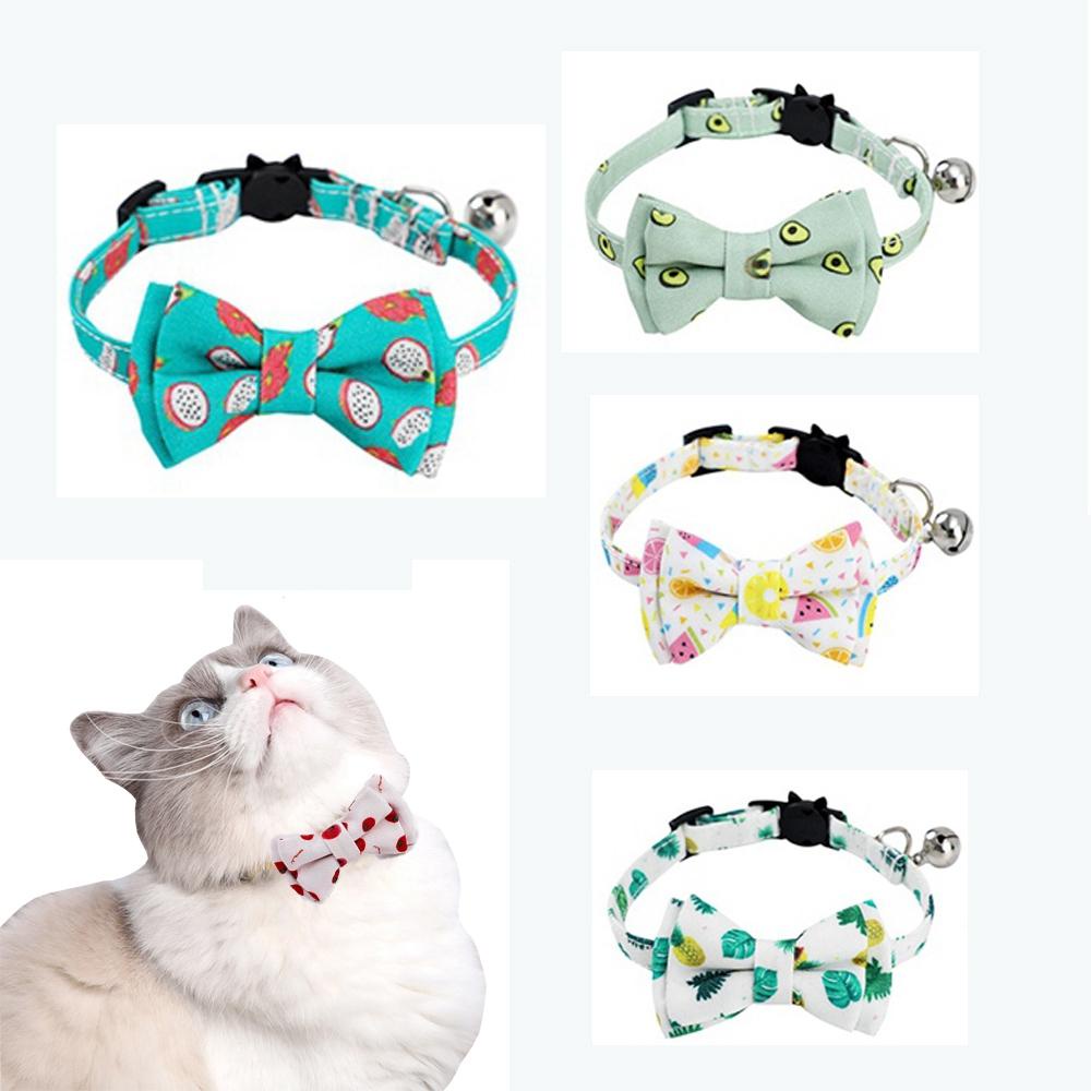 [COD] Vòng Cổ An Toàn Mềm Mại Họa Tiết Trái Cây An Toàn Cho Thú Cưng