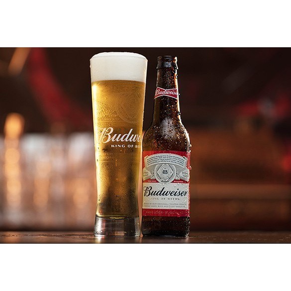 Bia Budweiser 330ml x 24 chai thủy tinh | Chính hãng date dài