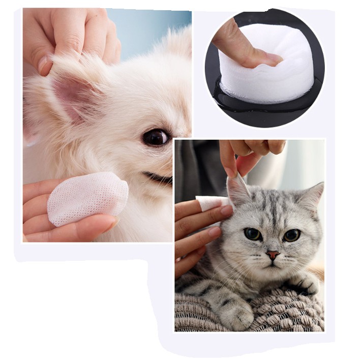 khăn ướt vệ sinh tai cho chó mèo hộp 130 tấm EAR