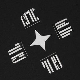 Grimm DC Áo thun tay dài Monogram // Đen