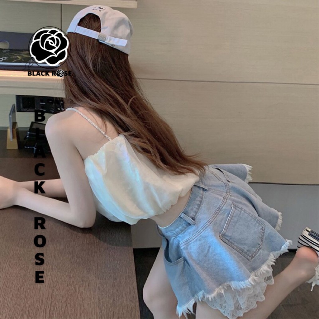 Quần Áo Kiểu Nữ Đùi Jeans Đẹp Lưng Cao BLACK ROSE Quần Đùi Jean Bò Rin Cao Cấp Mẫu Hot Trend Mùa Hè 2021 -TẤM BOUTIQUE | BigBuy360 - bigbuy360.vn
