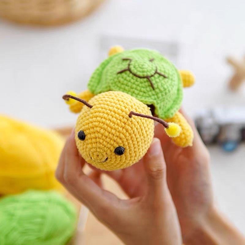 DIY Gói Nguyên Liệu Móc Len Con Ong Rùa Ngộ Nghĩnh 🐝 rùa 🐢 - Quà Tặng Handmade Tự Làm Ý Nghĩa