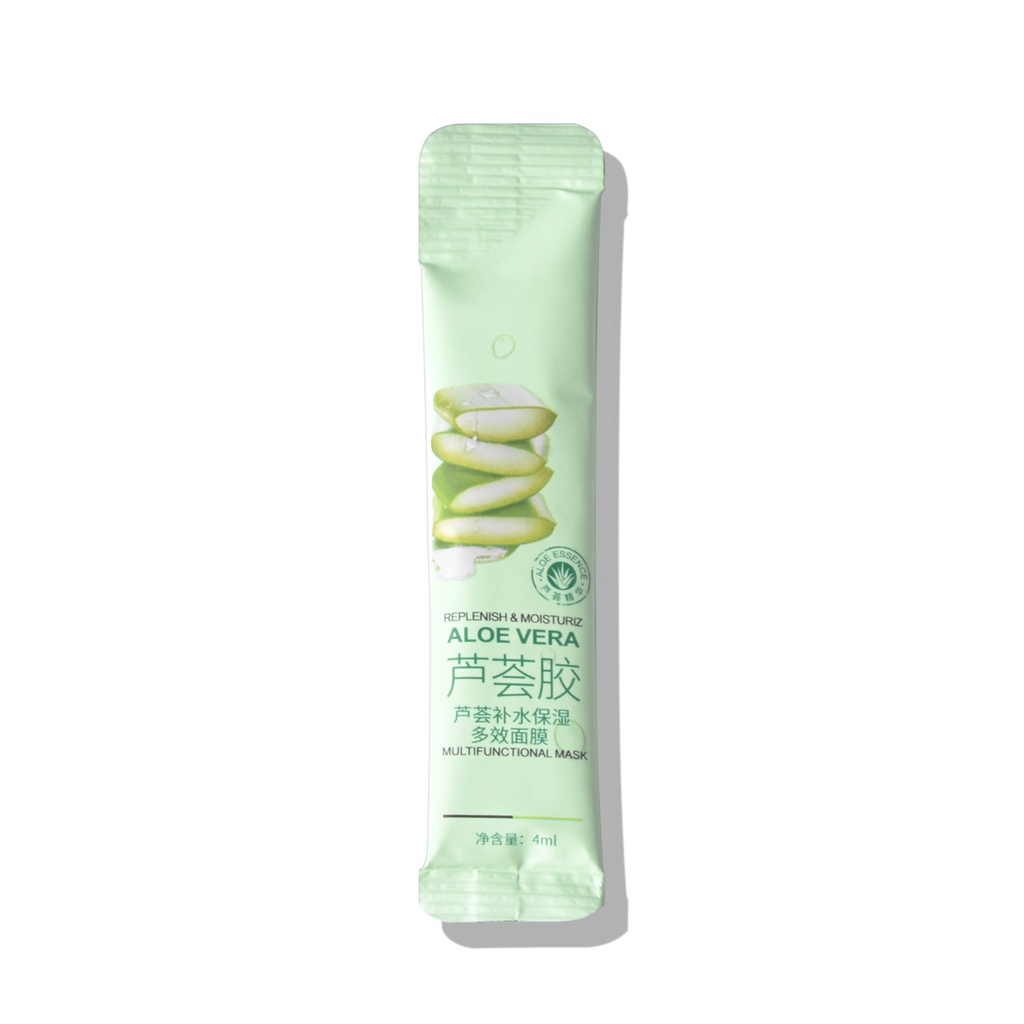 Mặt nạ ngủ lô hội dưỡng ẩm xóa nếp nhăn và quầng thâm làm trắng da 4ml