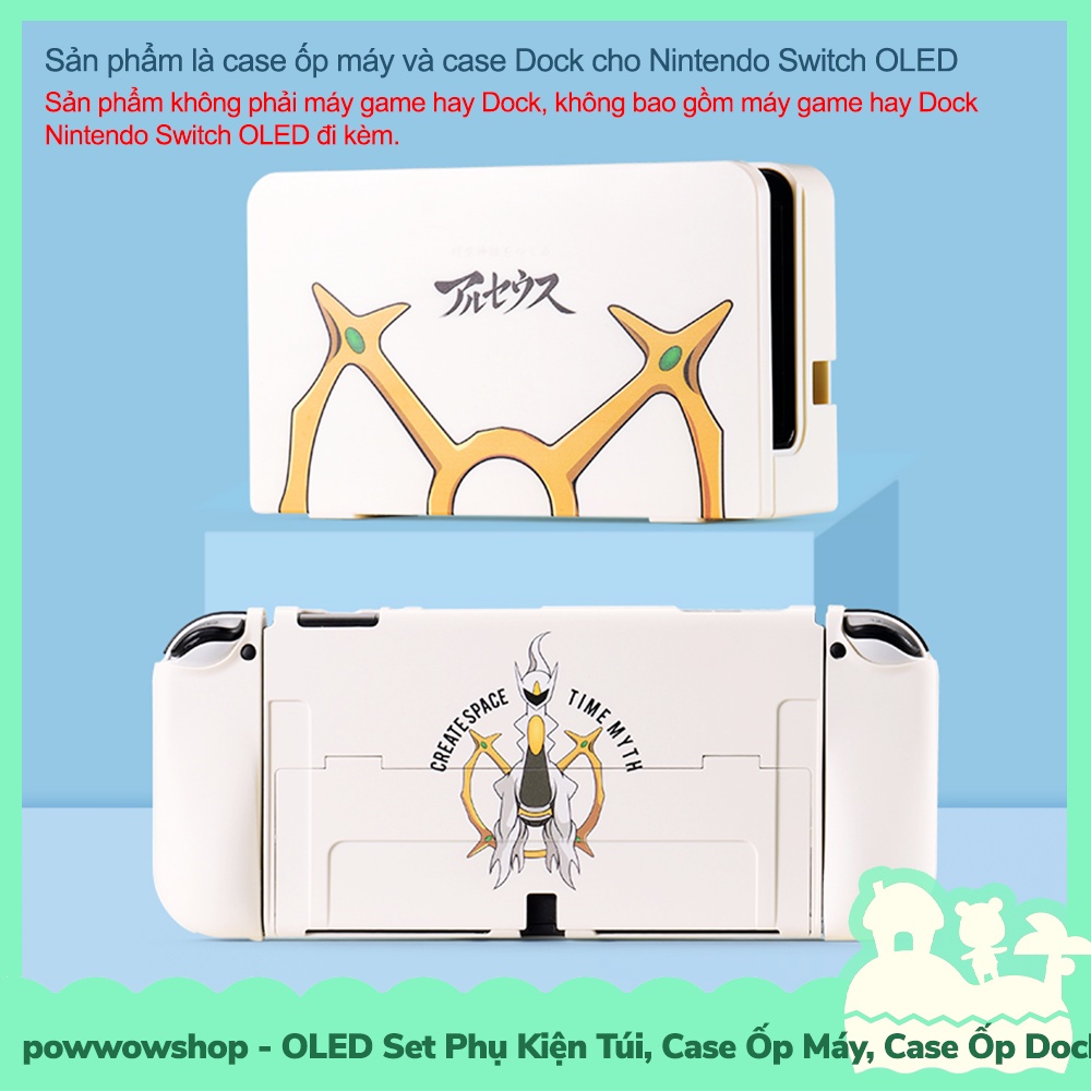 OLED/V1/V2 Set Phụ Kiện Case Ốp Máy, Ốp Dock Nintendo Switch Phong Cách Legend Arceus