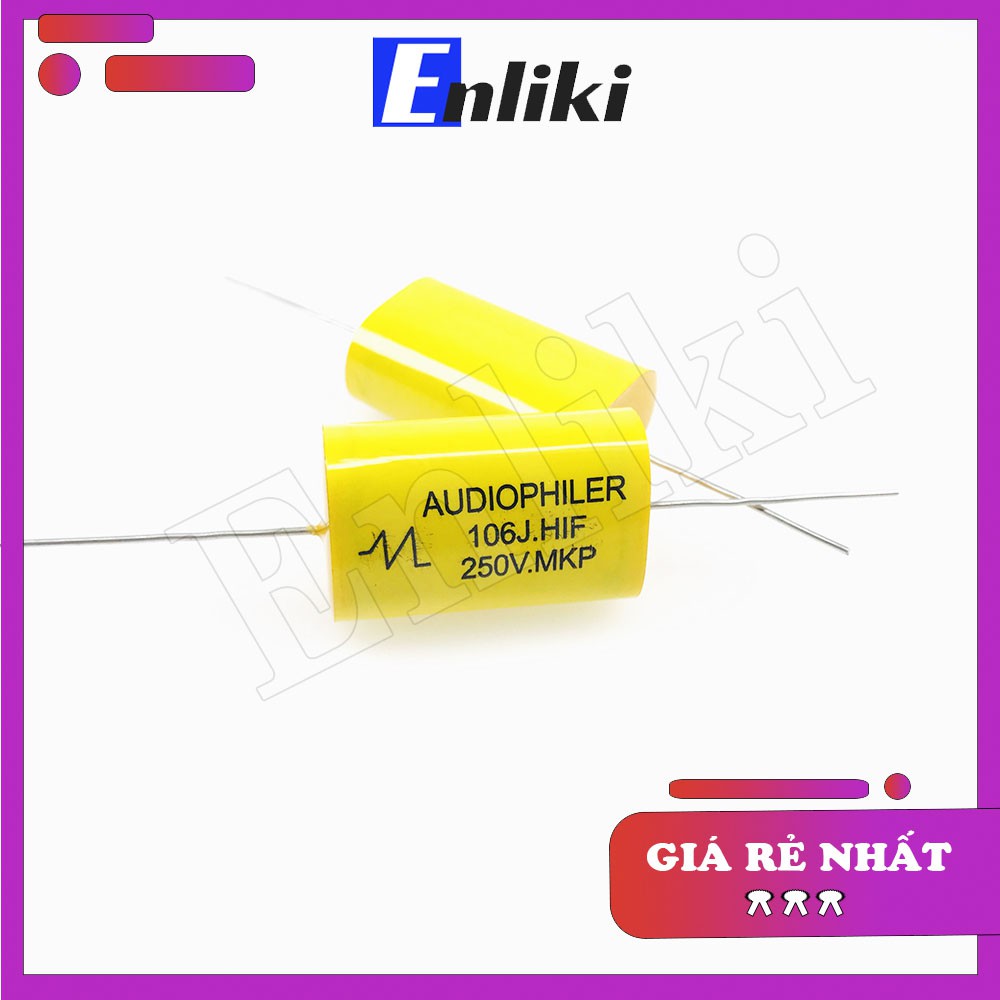 [Mã ELHACE giảm 4% đơn 300K] Tụ 10uF AUDIOPHILER 250V 106J Màu Vàng