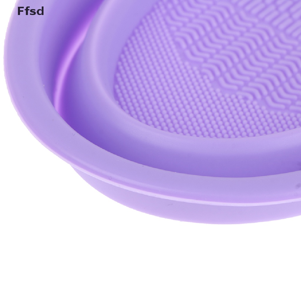 {Ffsd} Dụng Cụ Vệ Sinh Cọ Trang Điểm Bằng Silicone Có Thể Gập Lại