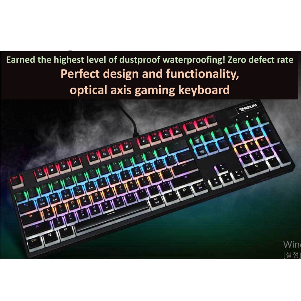 Bàn PhíM Cơ Gaming RK-301 Blue (Loại BấM) MàU Đen / TrắNg)