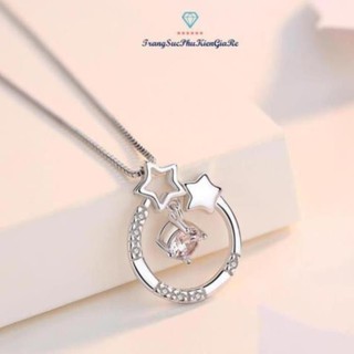 Dây chuyền thời trang nữ, vòng tròn hình ngôi sao, cực xinh, giá hạt dẻ HGH88