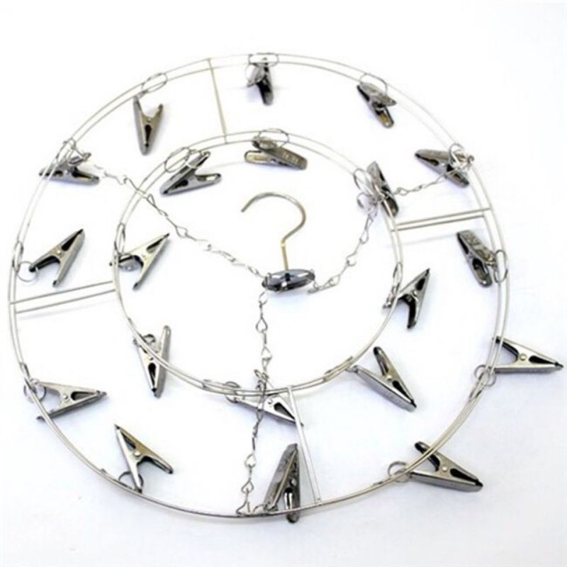 Móc treo đồ sơ sinh inox trắng sáng