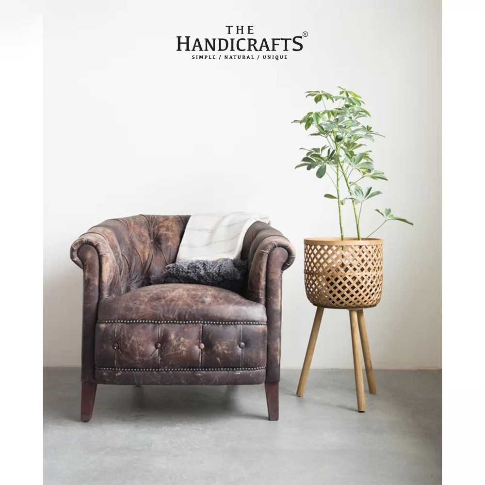 Giỏ tre trồng cây bằng tre tự nhiên, 3 Size (Floor 3 Piece Wicker Basket Set) |The handicrafts
