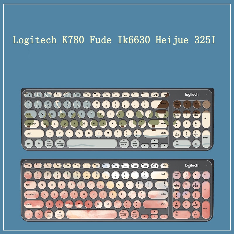 Hoạt Hình Sơn Hoa Sổ Tay Bàn Phím Chống Bụi Phim Dành Cho Logitech K780 Sơn Bàn Phím Phim Fude Ik663