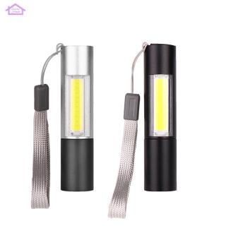 [FL] LED XPE+ COB Mini USB Rechargeable Flashlight with Hanging Rope