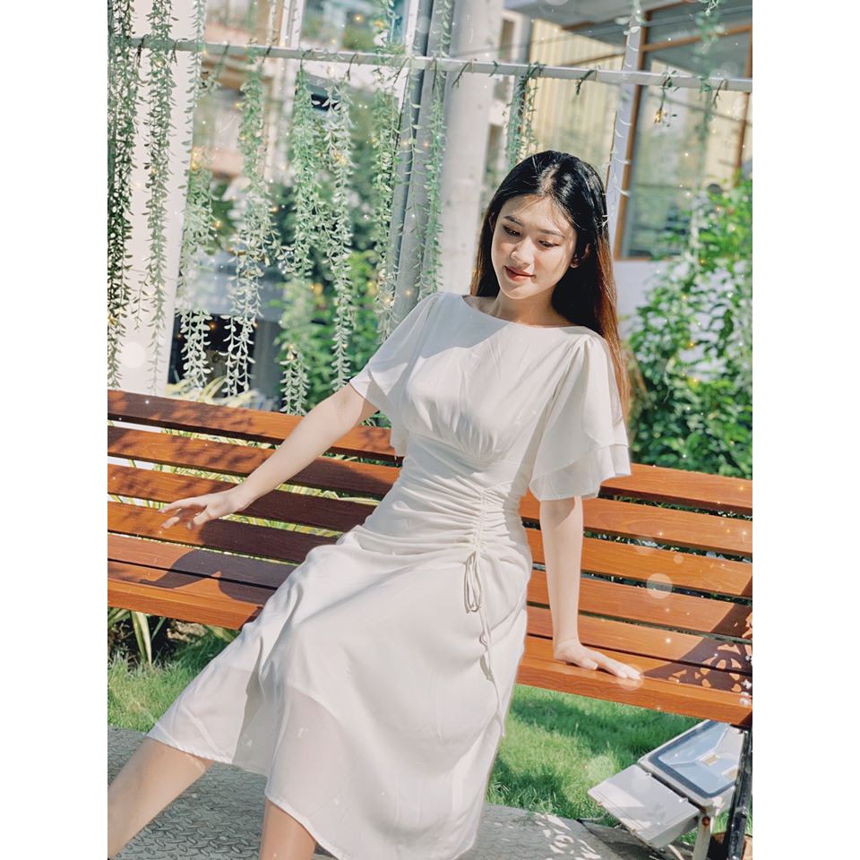 Đầm nhún bèo nhiều màu chất đẹp