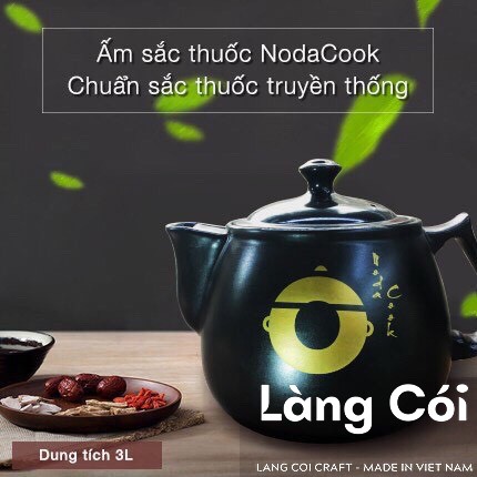 Ấm sắc thuốc Nodacook 3L - Làng Cói Craft phân phối