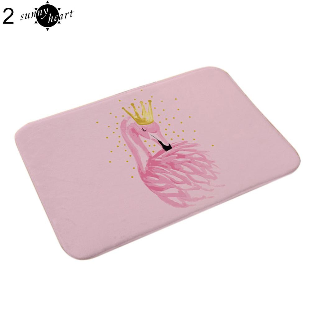 Thảm Chùi Chân Chống Trượt Họa Tiết Hồng Hạc