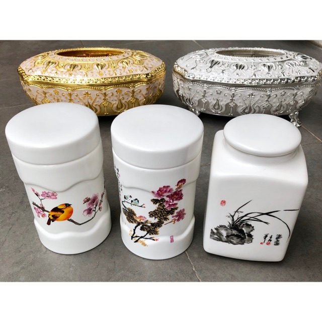 Hủ đựng trà gốm sứ cao cấp