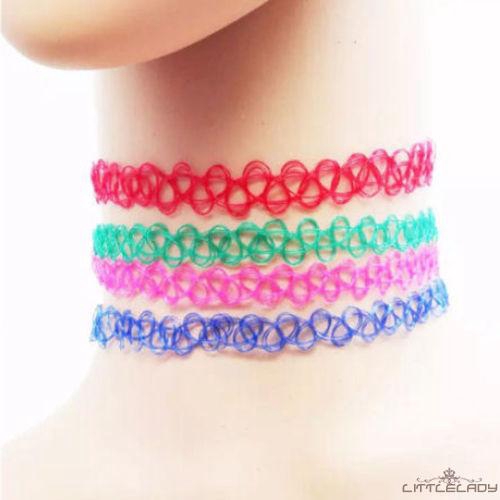 12 Choker bằng nhựa có thể kéo giãn tiện lợi