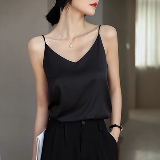 Áo hai dây lụa ngọc trai LYRA thiết kế, chất lụa mềm cao cấp trơn basic-LWBAO017