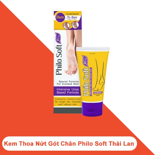 Kem thoa nứt gót chân, hôi chân, da khô PhiloSoft Plus Urea Cream thái lan 50g