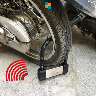 Khóa báo động âm thanh chống trộm LK605 - khóa chữ U còng khóa to khỏe