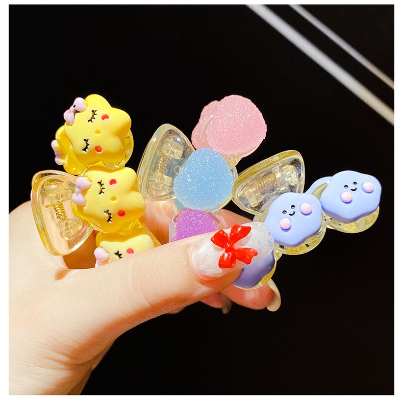 Kẹp tóc dài đính icon hoạt hình cho bé