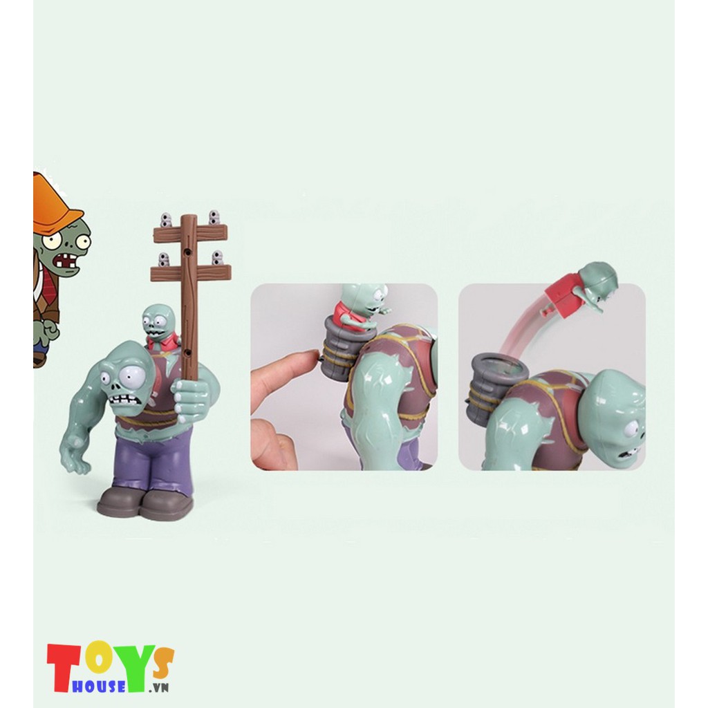 Mô Hình Các Con Plants VS Zombies - Zombie Khổng Lồ Cõng Con