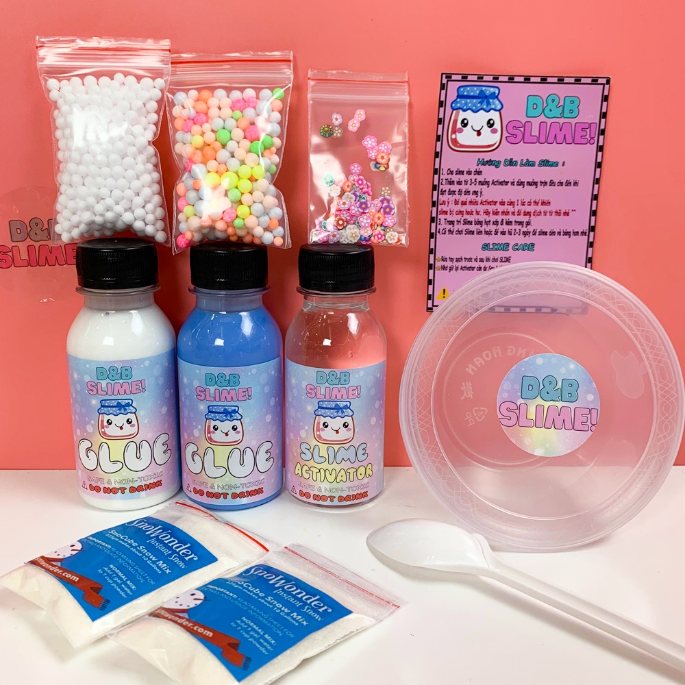 Bộ Kit làm Slime Mây Cao Cấp - Kit làm Slime Mây Đủ Màu Gía Rẻ Nhất