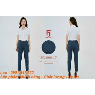 Quần tây Thái Hoà 9 tấc lưng cao 2 ly chìm 2C-990