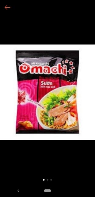 5 gói Mì Omachi Bò, Tôm, Sườn, Spagheti