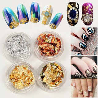 SET Trang trí móng tay Nail Art Foil Vàng Bạc Long Lanh - Carton Nail