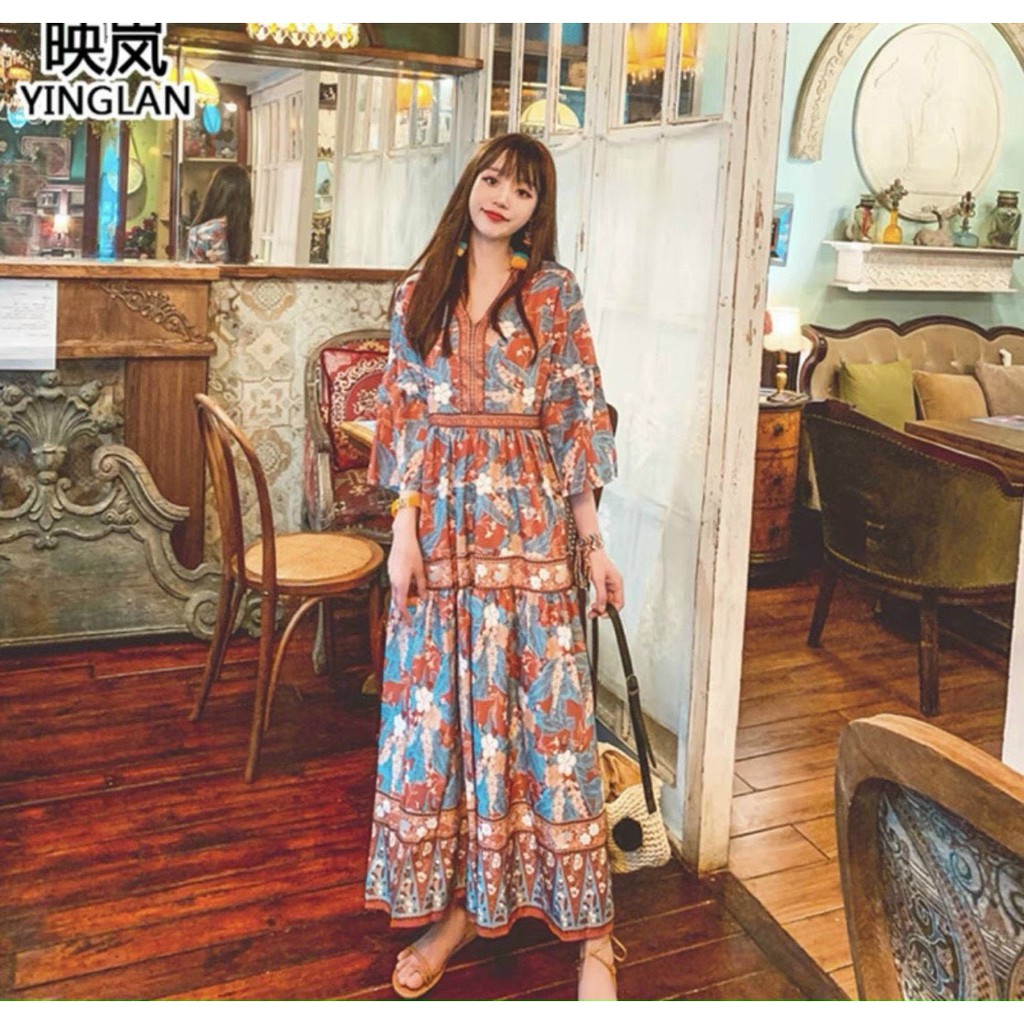 Đầm maxi nữ, đầm nữ dáng dài, đầm đẹp cho phái nữ, hàng đẹp may kỹ, phom dưới 54kg- theo chiều cao .