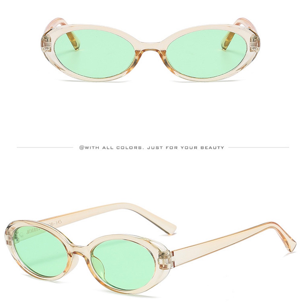 Mắt Kính Chống Nắng Phân Cực Gọng Oval Trong Suốt Phong Cách Hàn Quốc Thời Trang Cho Cặp Đôi