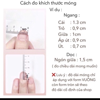 móng giả sơn gel ( ib shop hướng dẫn đo size )