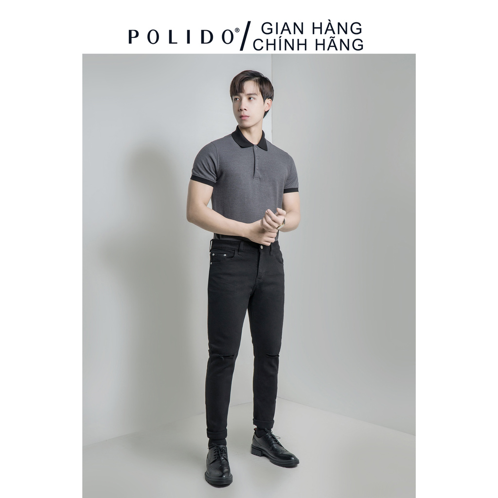 Áo Polo Trơn Phối Bo CEFFYLO Vải Cotton 100% 7 Màu Trẻ Trung