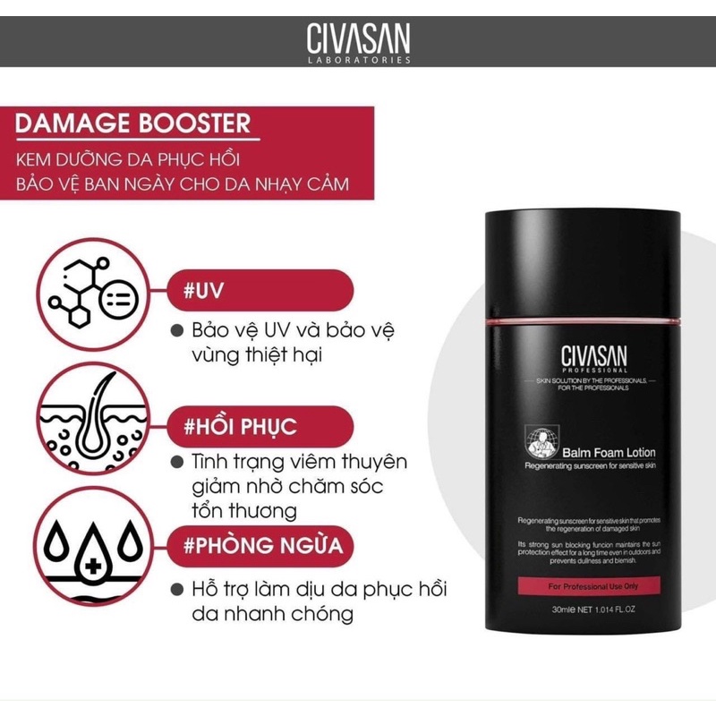 Kem Chống Nắng Civasan 𝐁𝐚𝐥𝐦 𝐅𝐨𝐚𝐦 𝐋𝐨𝐭𝐢𝐨𝐧