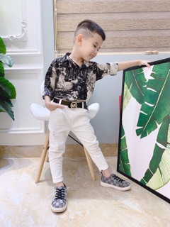 sơ mi dior cao cấp cho bé