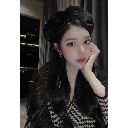 Mũ nồi nhung channel mai phương bùi