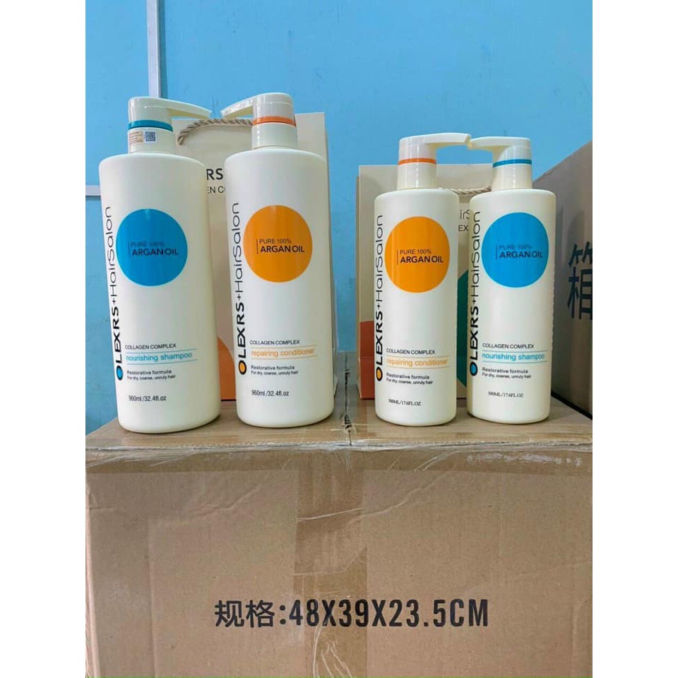 Bộ gội xả cao cấp Olexrs Hair Salon Argan oil 500ml/960ml