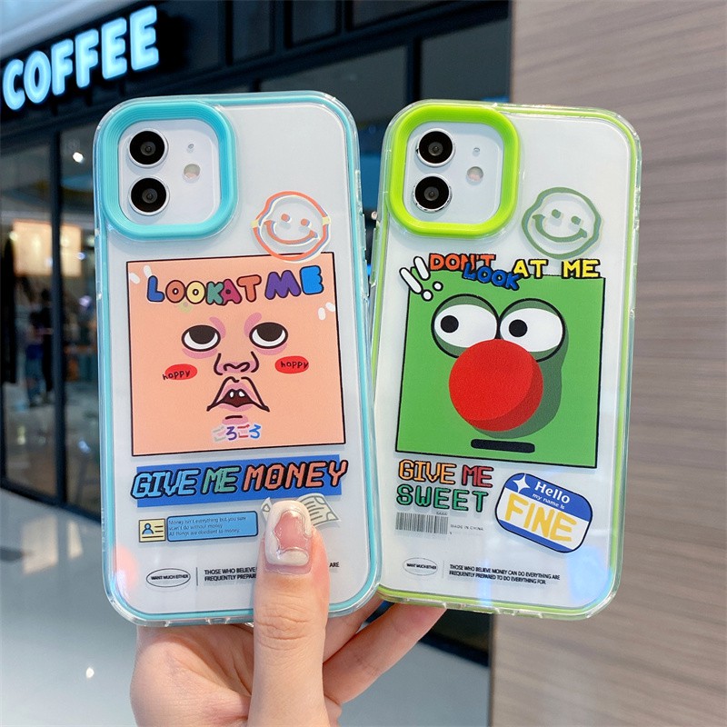 Funny transparent anti-drop mobile phone case Anti-drop soft case 12 12Pro 12ProMax 11Pro 11ProMax 7 8 7Plus 8Plus X XS XR XSmax