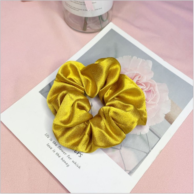 Dây Buộc Tóc , Scrunchies Vải Bóng Trơn Mịn Đẹp